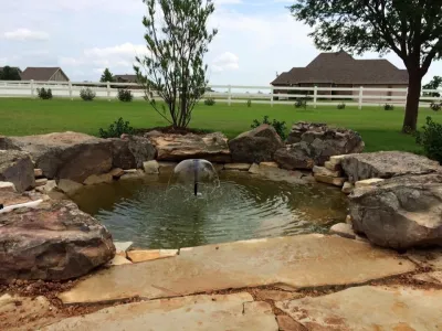 Water Features — Landscape Construction project by Freemans Landscape in Edmond