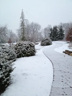 Winter Landscape | Defiance, MO — Landscape Construction project by Frisella Landscape Group in Defiance