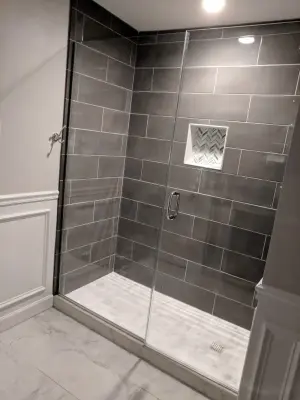 Ladue Visitor Restroom — Home Renovation & Remodeling Services project by MJM Renovation & Exteriors