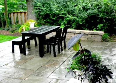 Bluestone Patio — Landscape Construction project by Ganshert Nursery & Landscapes