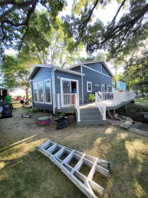 Composite Deck Addition by the Lake — Home Renovation & Remodeling Services project by Construction Worx LLC