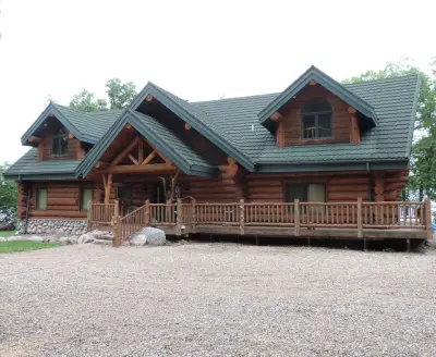Lakeside Log Cabin at Moses Lake — Home Renovation & Remodeling Services project by Master Builders Of West Central Minnesota, Inc.