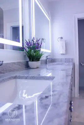 Lake Lanier Primary Bathroom — Home Renovation & Remodeling Services project by Manzer Contracting