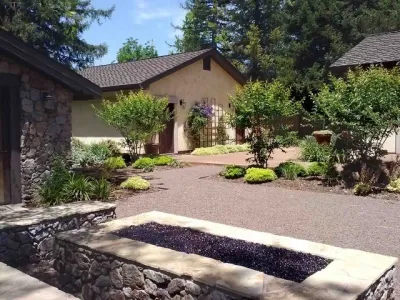 Stone Walls, Patios and Stairways — Landscape Construction project by Gardens Of The Wine Country