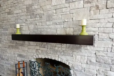 Stone Veneer Fireplaces with Ledge Design — Home Renovation & Remodeling Services project by HX Home Solutions And North Star Stone