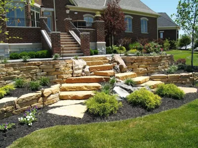 Retaining Walls (Mason, OH) — Landscape Construction project by Gilb Landscaping, Inc.