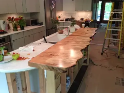 Natural Edge Countertops — Home Renovation & Remodeling Services project by David Wyles Construction LLC