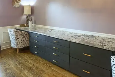 Longwood Workstations and Primary Bathroom — Home Renovation & Remodeling Services project by R & E Remodeling