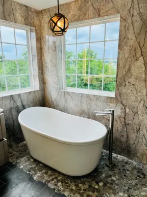 Upscale Spa-Inspired Bathroom Renovation — Home Renovation & Remodeling Services project by Fine Remodeling