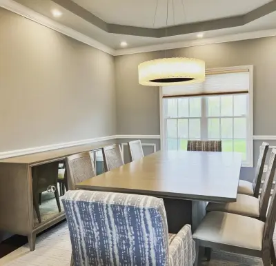 Complete transformation of an old space into a contemporary, personalized, and calming atmosphere — Interior Design & Decorating project by Selma Hammer Designs