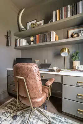 Shadow and Bronze: A Male-Oriented Workspace for Maximum Productivity — Interior Design & Decorating project by Live&Gather Co.