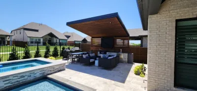 Fair Cantilever Modern Patio Cover by Graves Landscape & Outdoor Living