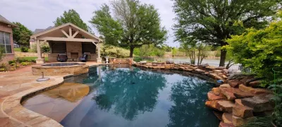 Lost Valley Spa Addition and Outdoor Living Area by Graves Landscape & Outdoor Living