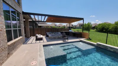Greenway Modern Patio Cover — Landscape Construction project by Graves Landscape & Outdoor Living in Rockwall