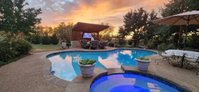 Ridge Pool Remodel & Cantilever Cover — Landscape Construction project by Graves Landscape & Outdoor Living in Rockwall