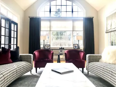 Elegant and Cozy Living Space in Upper Montclair by JSE Interiors