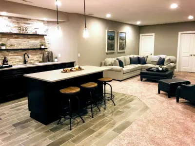 Basement Renovation by Julia Bender Interiors