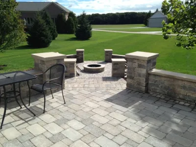 Patios and Retaining Walls — Landscape Construction project by Green Acres Lawn Care And Landscaping Group, Inc.