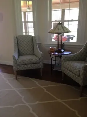 Cottage-Inspired Living Room and Kitchen Makeover by Heidi Thorn