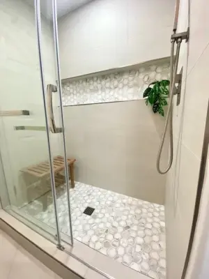 Luciernaga Restroom Renovation — Interior Design & Decorating project by Brovia Interiors