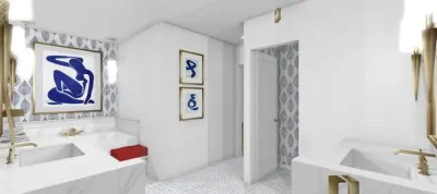Bennet Primary Bathroom — Interior Design & Decorating project by Deisi Vazquez Interiors