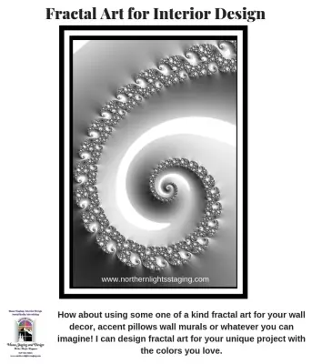 Unique Fractal Art for Interior Decor by Northern Lights Home Staging And Design