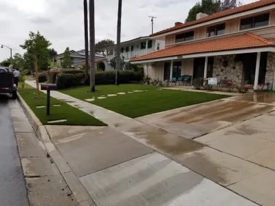 Green-R Turf Artificial Grass - Sidewalk & Pathway Installation in Riverside, CA