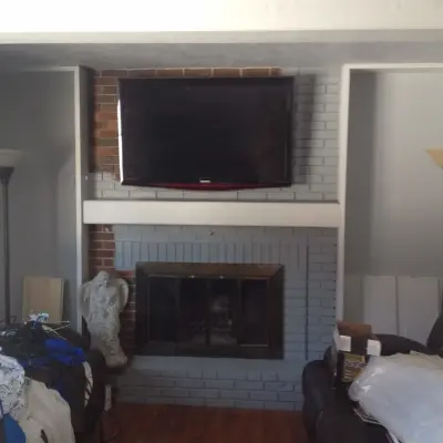 Fireplace Brick Transformation — Interior Design & Decorating project by Michael's Design Company