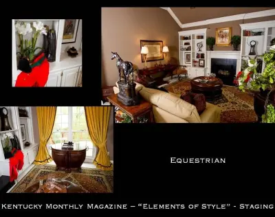 Kentucky Monthly Magazine: 12-Page Staging in Diverse Design Styles — Interior Design & Decorating project by Deborah Drury, ASID