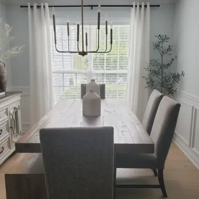 Contemporary Farmhouse Eating Area — Interior Design & Decorating project by Virgil Interiors
