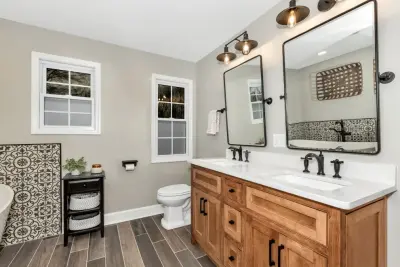 Elkwood Area Bathroom Renovation by Kristen Oldfield Design