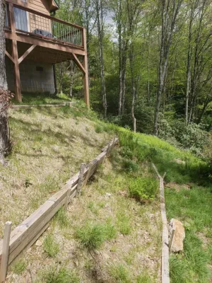 Landslide from Water & Soil Erosion Backyard Transformation — Landscape Construction project by Greenscapes Landscaping & Retaining Walls