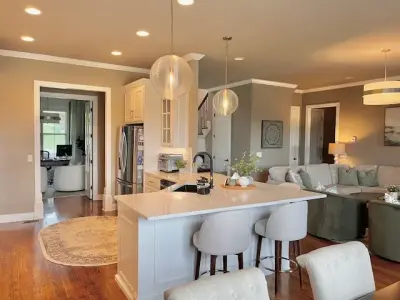 Elegant White Kitchen by Reilley Design