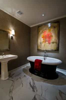 Visitor restroom — Interior Design & Decorating project by Ami Austin Interior Design
