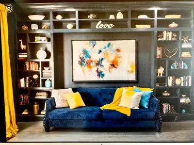 Integrated Library Shelving — Interior Design & Decorating project by Arlene Gold Design