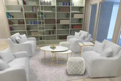 Library Concept to Implementation by Jana Ward Interiors
