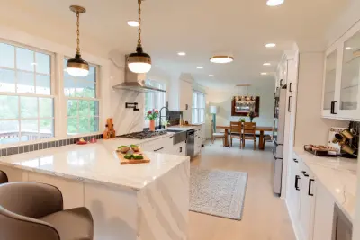 Modern Kitchen and Family Room Inspired by Washington DC Apartments — Interior Design & Decorating project by Manisha Designs LLC