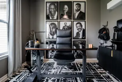 Home Office of Black Excellence by Alluring Designs Chicago