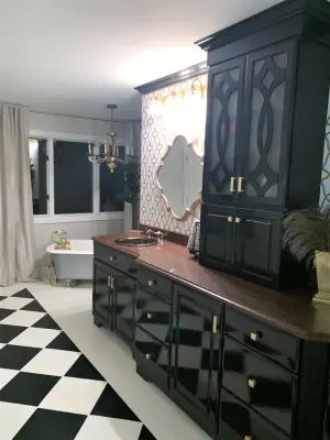 Herworth Restroom — Interior Design & Decorating project by Morfio Design LLC
