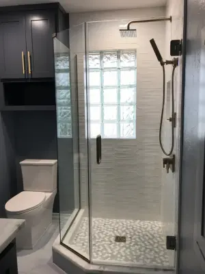 An elegant guest bathroom — Interior Design & Decorating project by Kelly Walton Krause Design