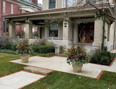 Evanston Front Entrance — Landscape Construction project by Greenwise Organic Lawn Care And Landscape Design in Evanston