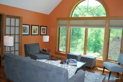 Midcentury Modern Lounge Revamp — Interior Design & Decorating project by Take II Staging & Redesign
