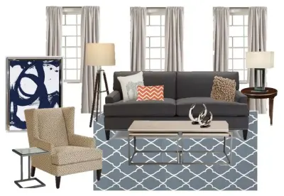 Contemporary and Subtle Living Space — Interior Design & Decorating project by Interiors By SarahRose