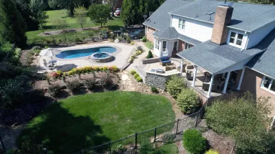 Landscape / Gas Fire / Outdoor Kitchen / Pool / Multi-level Pool — Landscape Construction project by H2O-Matic Outdoor Creations in Concord