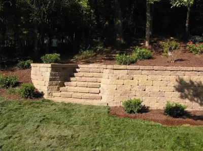 Retaining Walls — Landscape Construction project by H2O-Matic Outdoor Creations