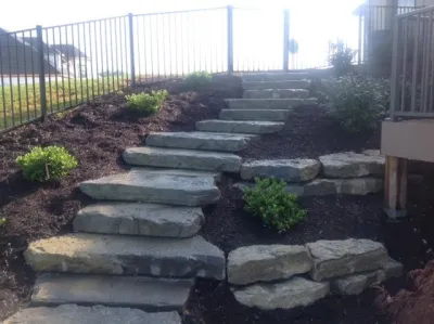Rosetta Stone Steps — Landscape Construction project by Hackman Lawn & Landscape