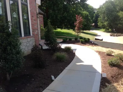 Mulch landscaping by Hackman Lawn & Landscape