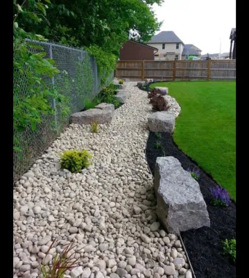 Rock flower bed — Landscape Construction project by H&S Professional Lawncare And Property Maintenance