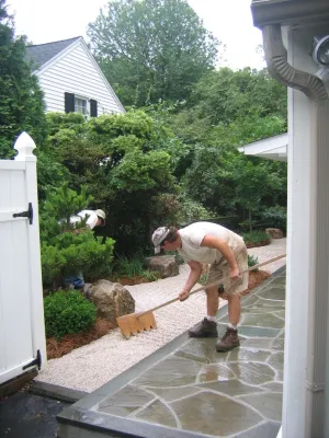 Japanese Touch for Main Line Home — Landscape Construction project by Hanselman Landscape And Gardens