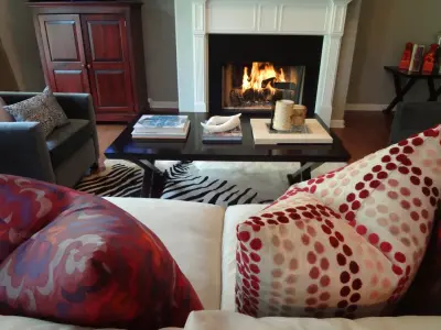 Cozy Seating Space — Interior Design & Decorating project by Kimberly And Cameron Interiors